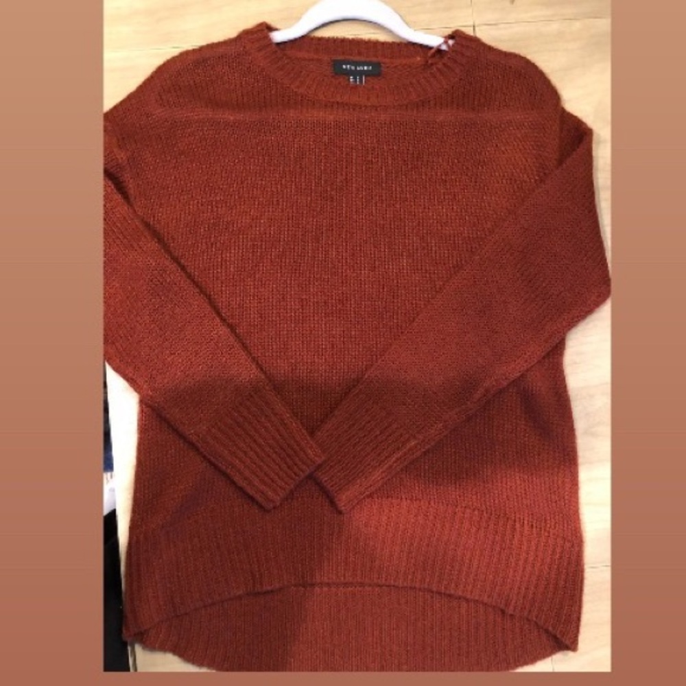 Zara basic burnt orange comfy sweater
